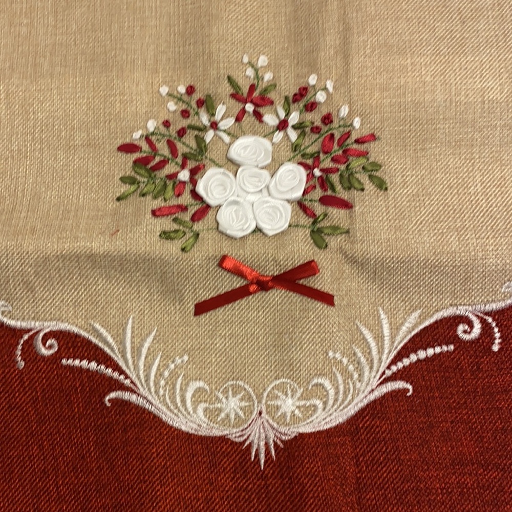 New Pair of Pillow Cases-Handmade & Stitched Floral Design
